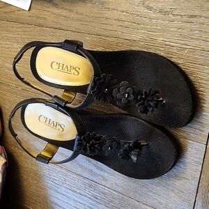 Chaps black high heels size 5